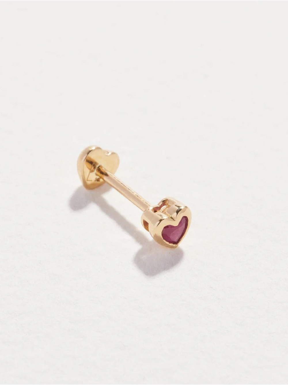 Pamela love ruby heart studs - Picture 2 of 7